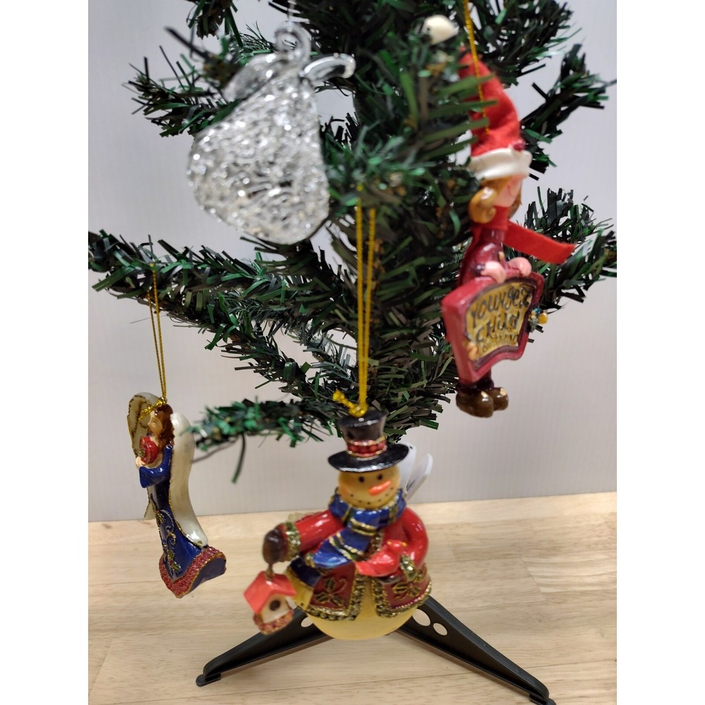 Christmas ornaments Angel Snowman youngest  Child plastic pear tree decor